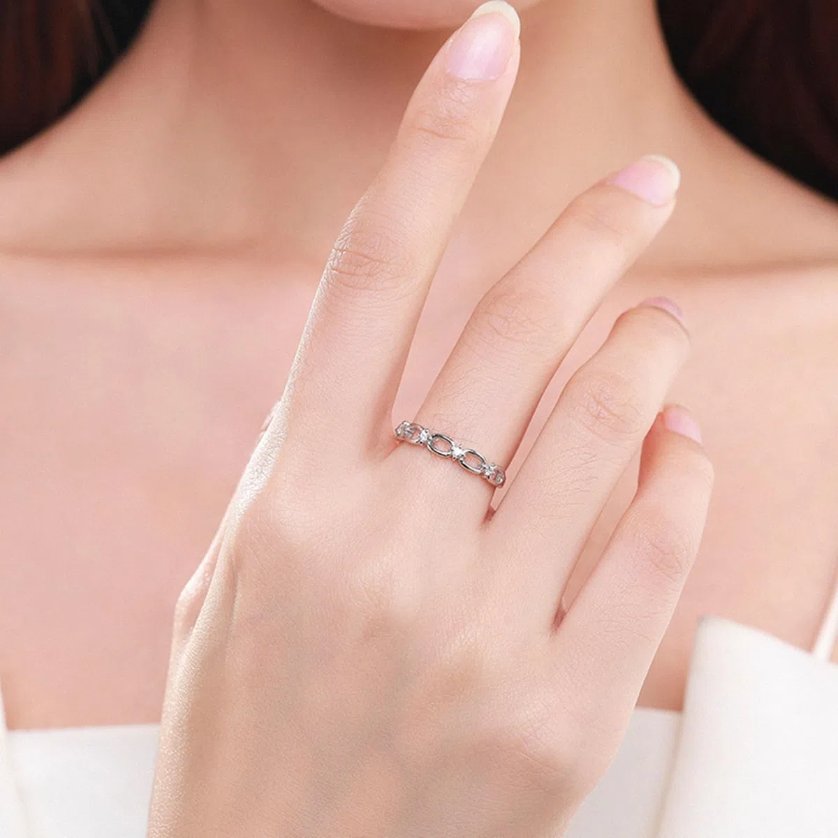 Anillos de boda para mujer con diamante, anillo de compromiso de oro real macizo de 9 quilates, 14 quilates, 18 quilates, delicado diamante real, oro blanco, anillo de compromiso para novia