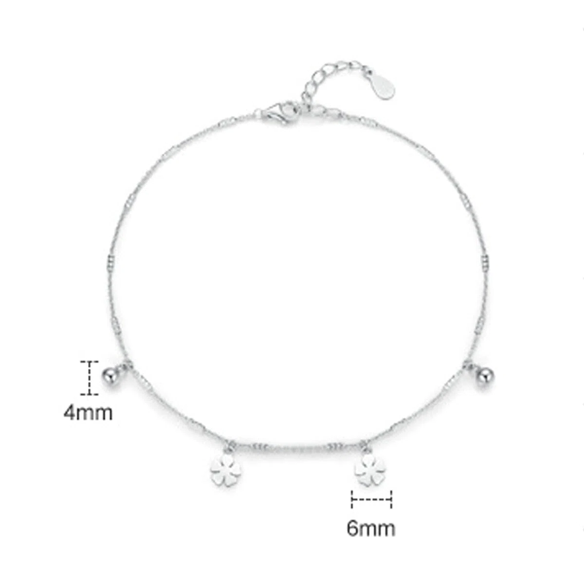 Pulsera de novia para el día de la boda, sin colgante de flor de piedras preciosas para mujer, oro blanco de 9 quilates, 14 quilates y 18 quilates