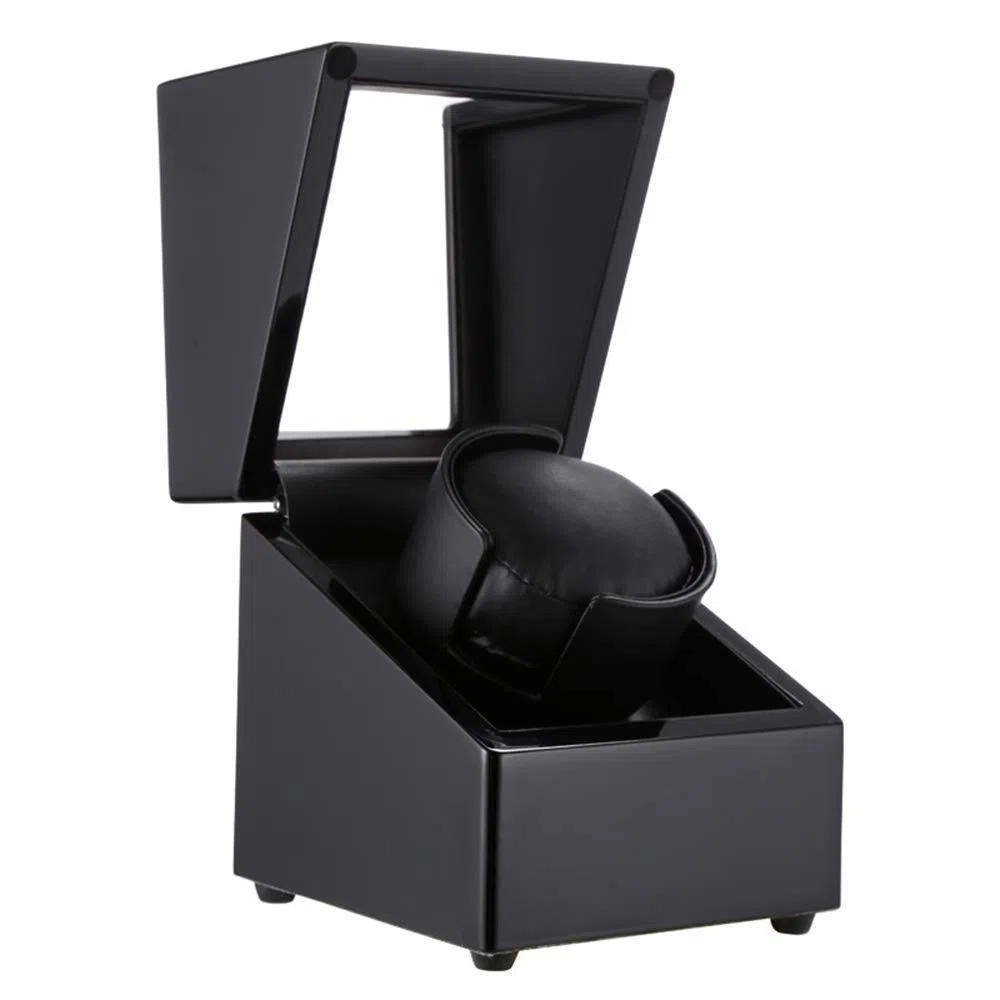 Bobinadora de Reloj, bobinadora de Reloj automática Individual con Motor silencioso, múltiples Modos de rotación, Caja de Reloj de Cuerda automática, Caja agitadora de Reloj de Madera