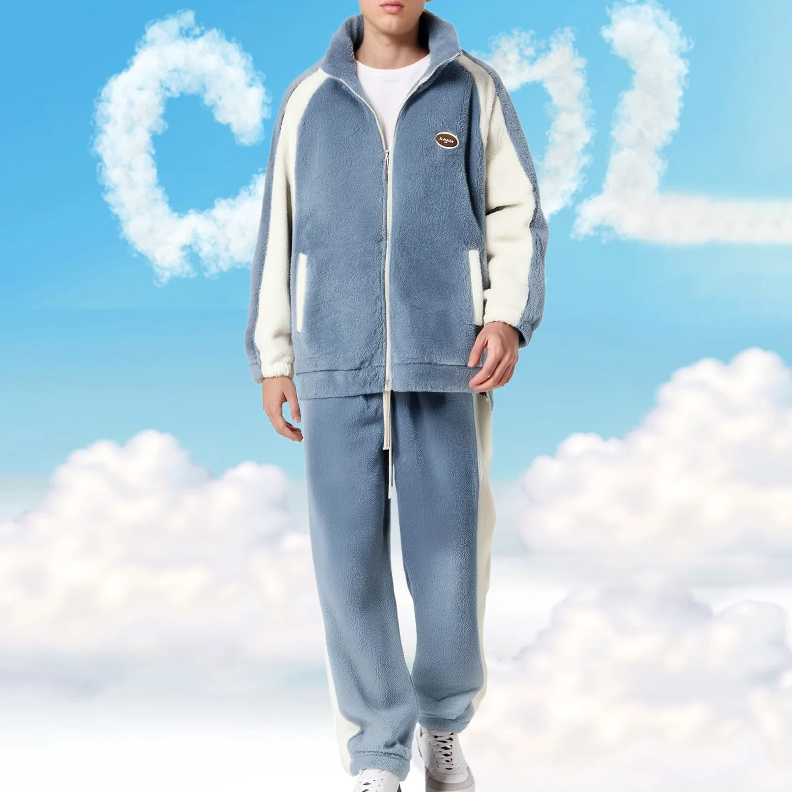 Pijama para hombre largo de invierno de forro polar, pijamas de dos piezas, ropa de casa, traje de dormir de felpa, conjunto de pantalones de dormir de franela suave, ropa de dormir, ropa de