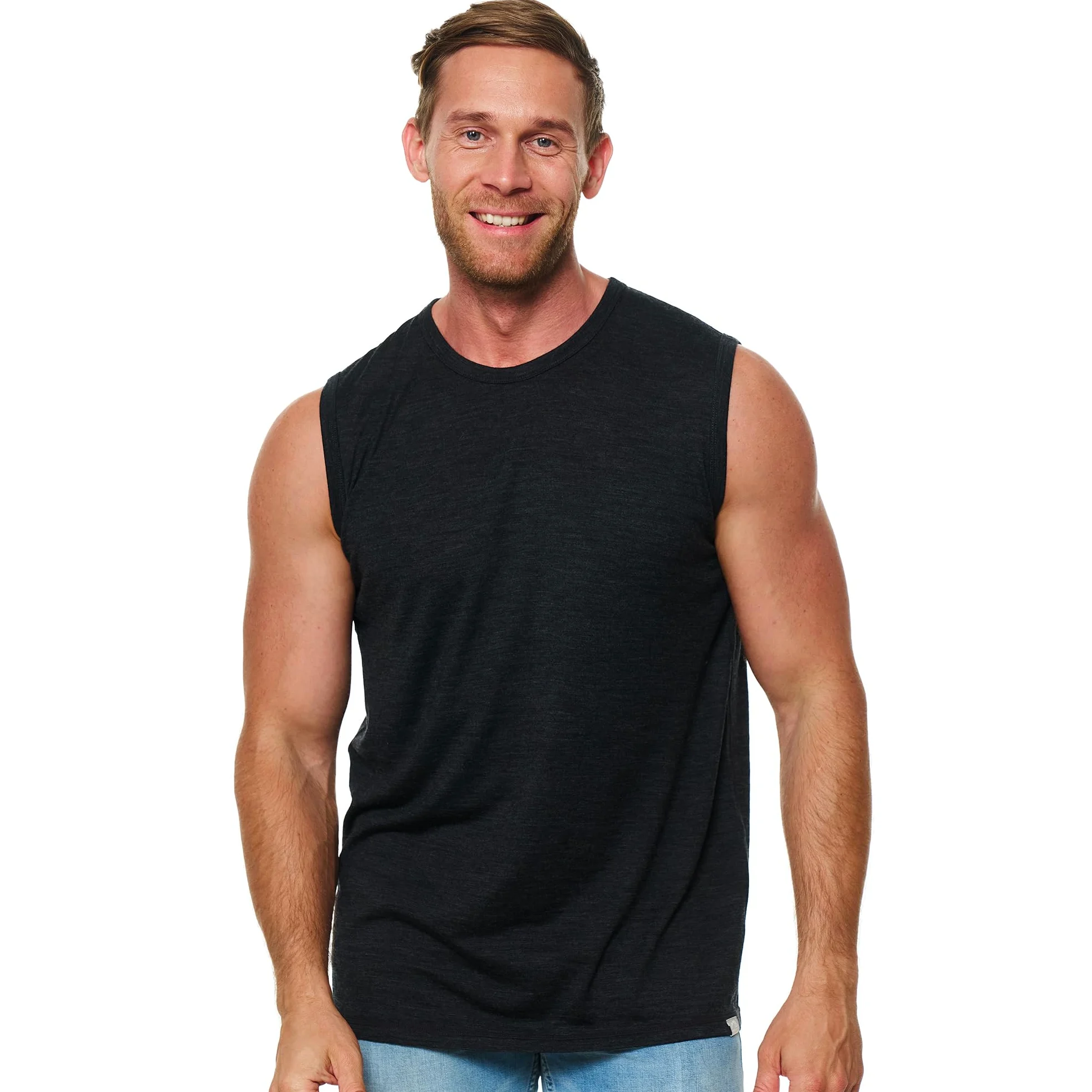 Merino.tech Camiseta Sin Mangas Merino Activa - 100% Lana Merino | Absorbe la humedad, altamente transpirable, de secado rápido, suave y ligera