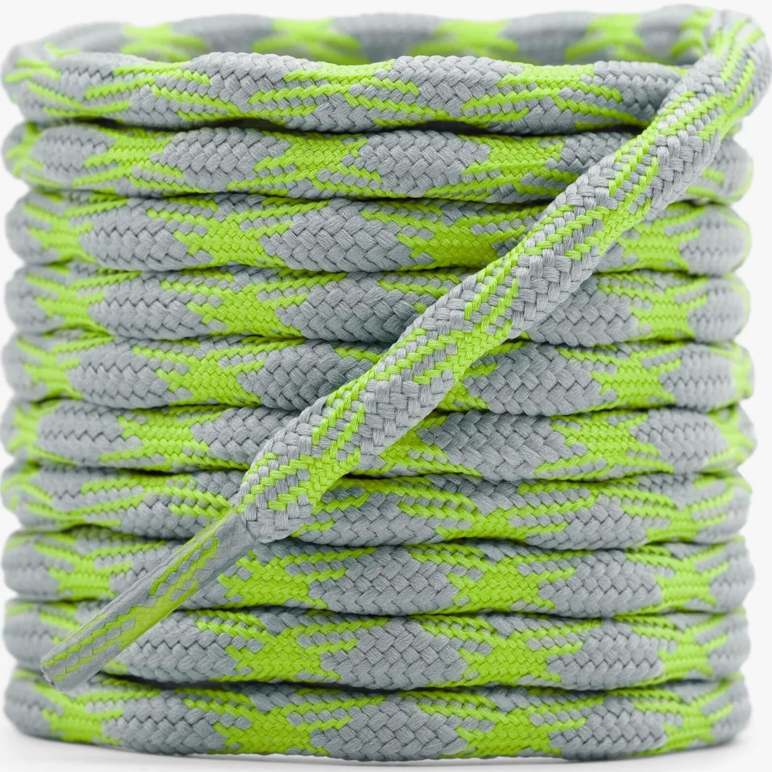 DELELE 2 pares de zapatos redondos con forma de onda no deslizante, resistentes y duraderos, para exteriores, cordones para zapatos de senderismo