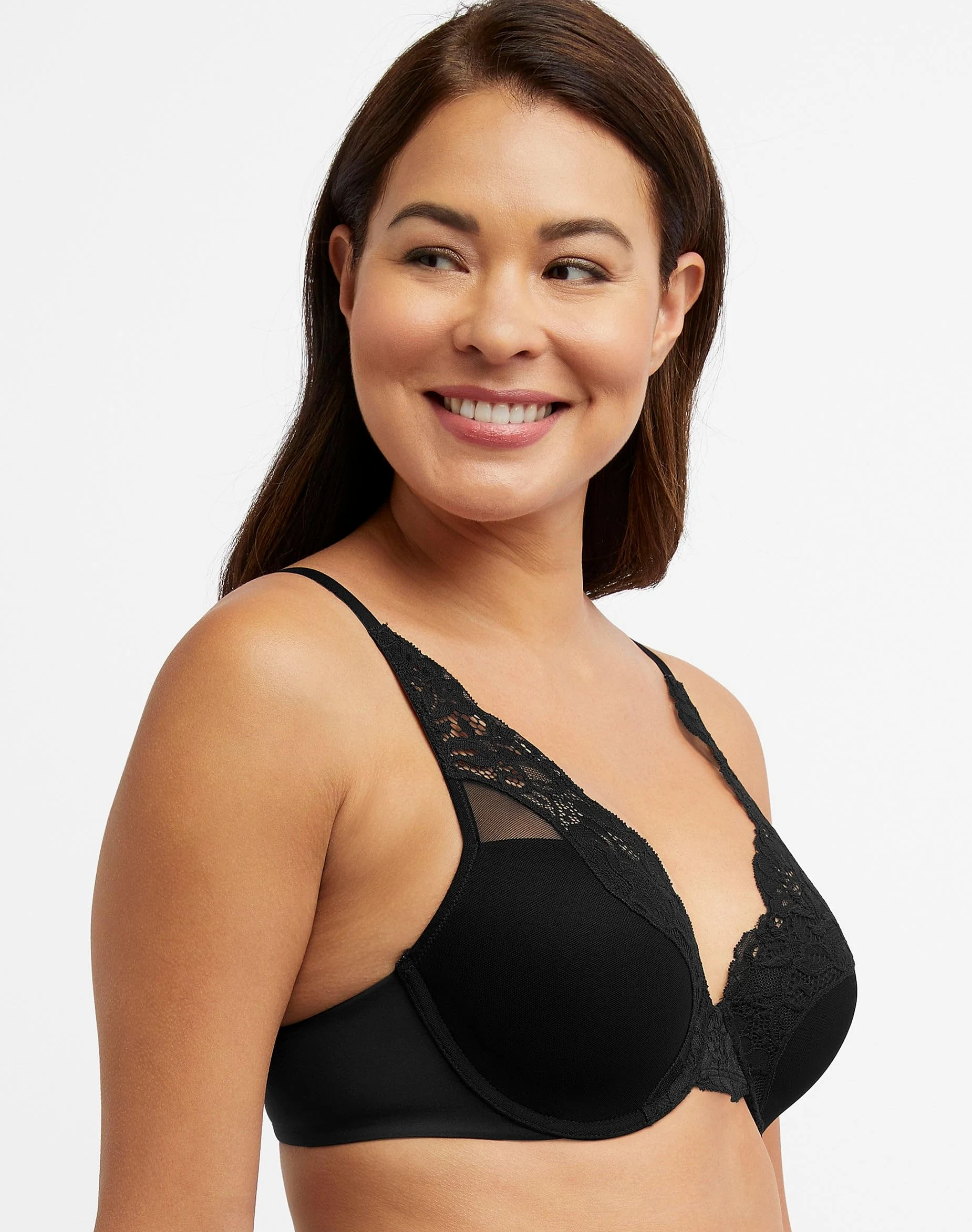 Bali Un Brasier Suave de Encaje En U con Aros, Brasier Convertible Cómodo Elástico de Cobertura Completa Sujetador Mujer (Pack de 1)