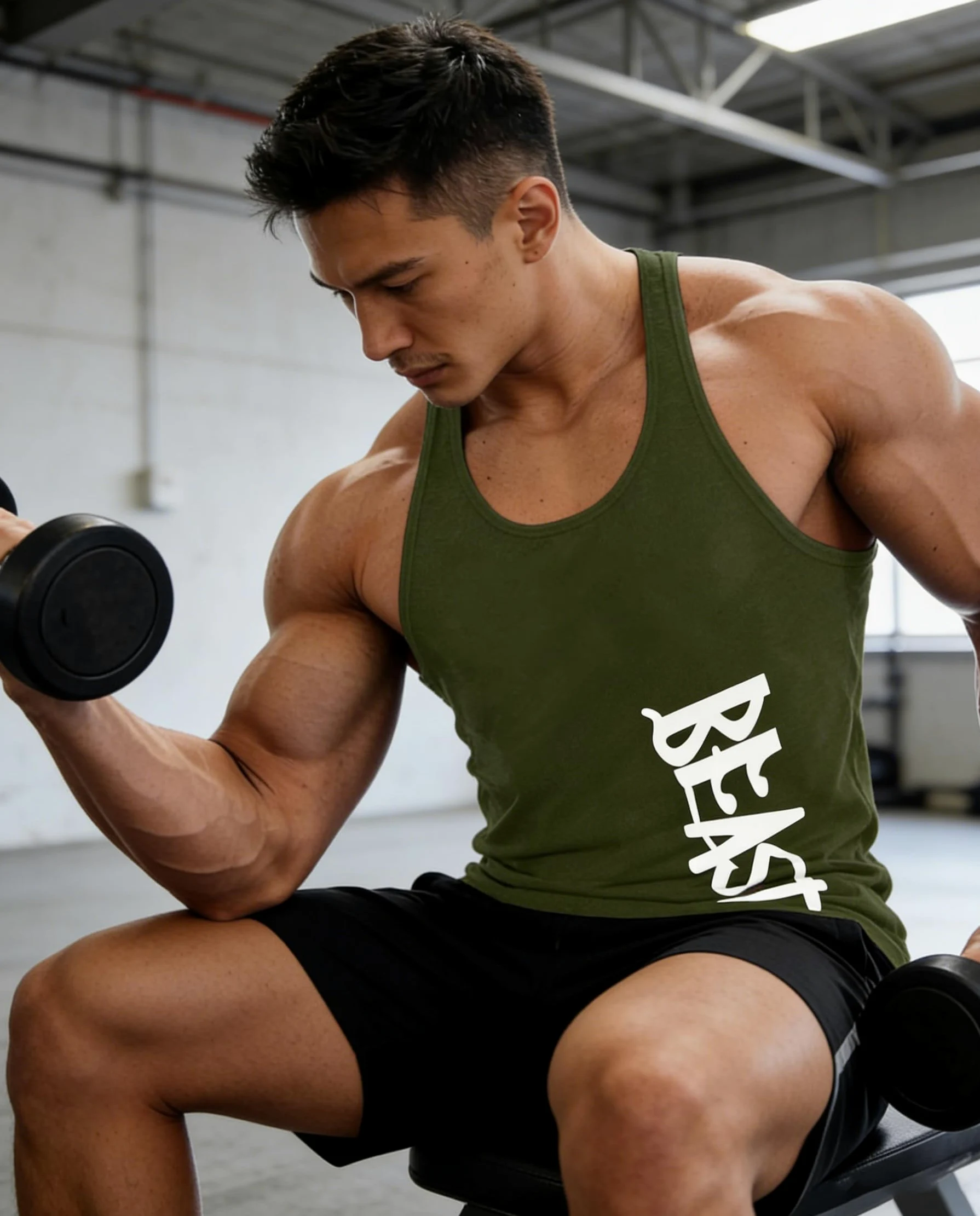 Camiseta de Tirantes para Hombre Beast Gym Stringer de algodón…