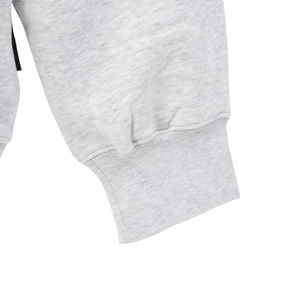 On Sudadera Gris Running Club Hoodie Crater de Corte Holgado