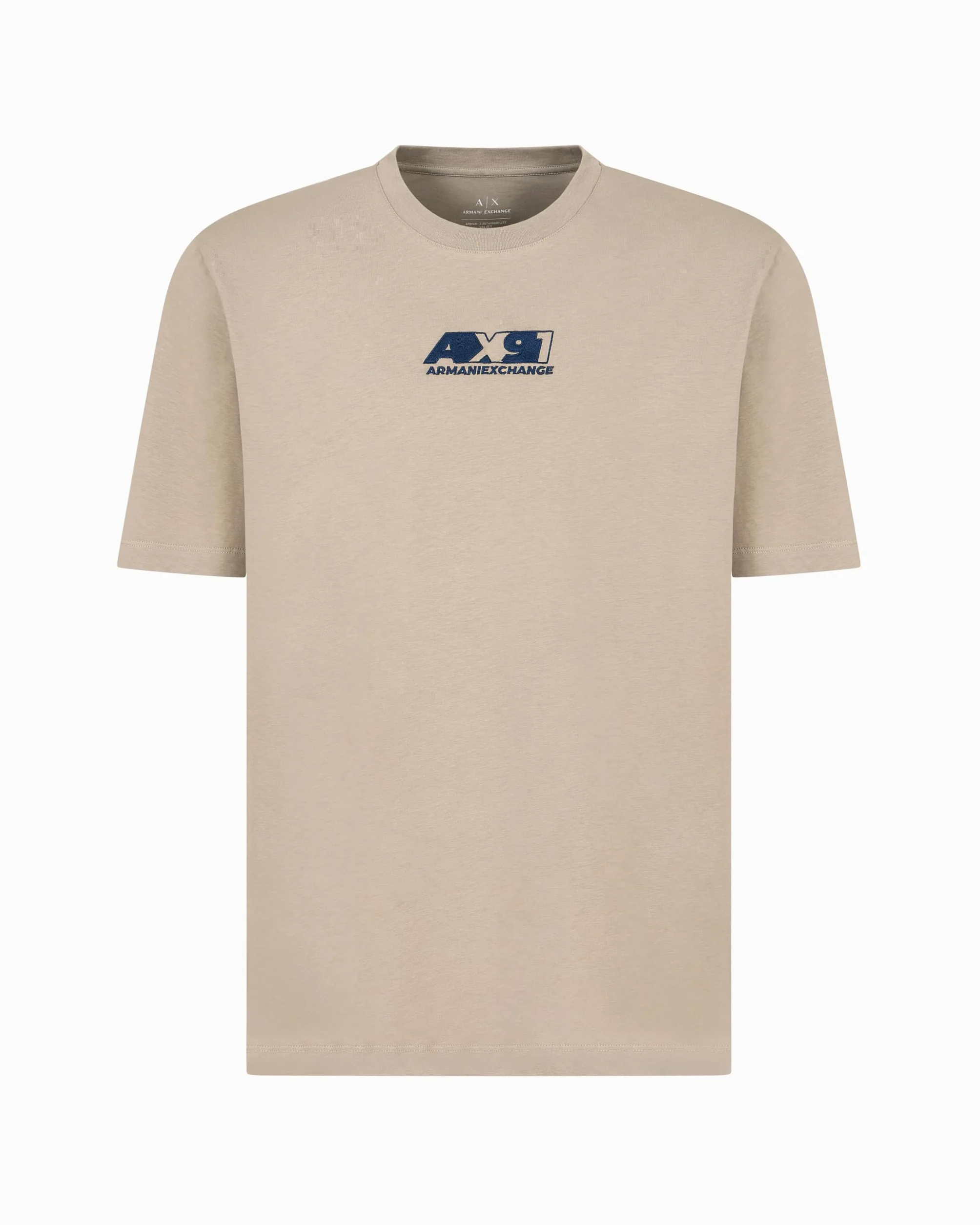Armani Exchange Utility Edge, Sustainable, Emboidered Logo Camiseta Hombre