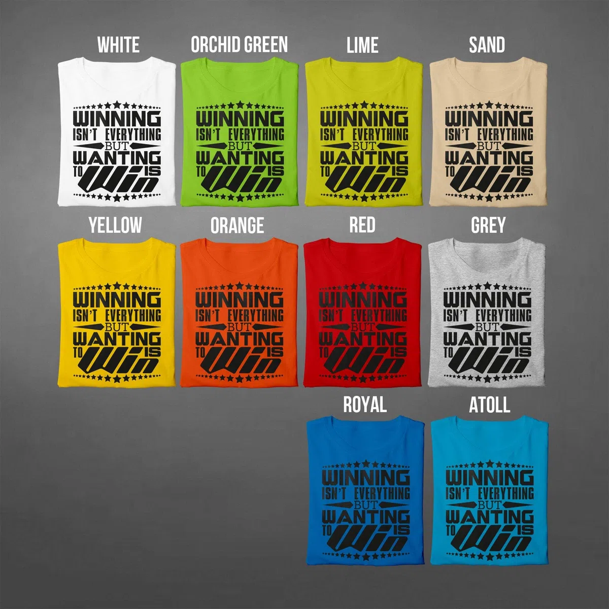Winning Camiseta Unisex con Frase Personalizada, inspiradora para Hombres, Camiseta motivadora Positiva con Lema de motivación Gris Gris L