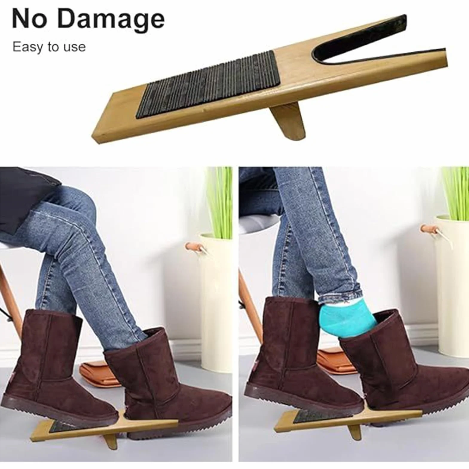 Genérico Boot Jack - Wide Opening Remover For Footwear | Riding Shoes Puller With Strong Grip, Outdoor Utility Accessory, Cowboy Motorcycle Snowboard Ski Gear For Home Work Labor Travel Daily Use