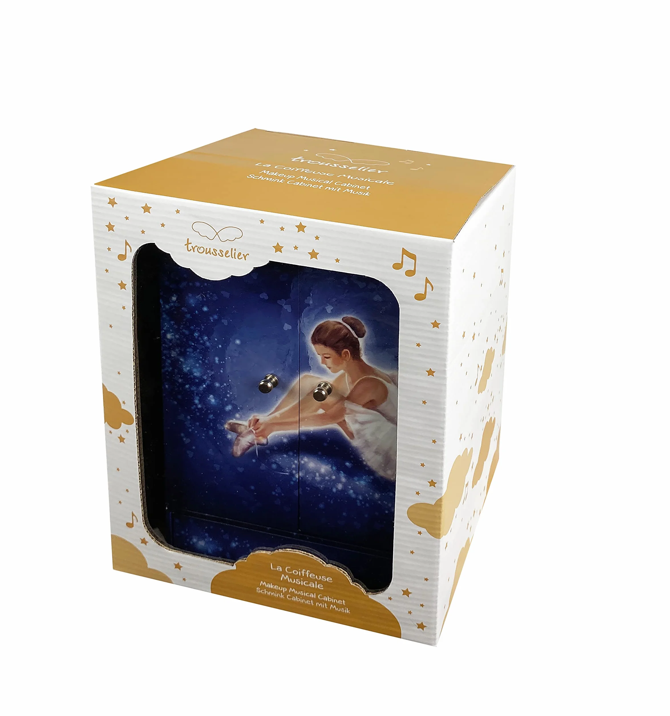 TROUSSELIER Caja de música bailarina estrella joyería niña Azul marino