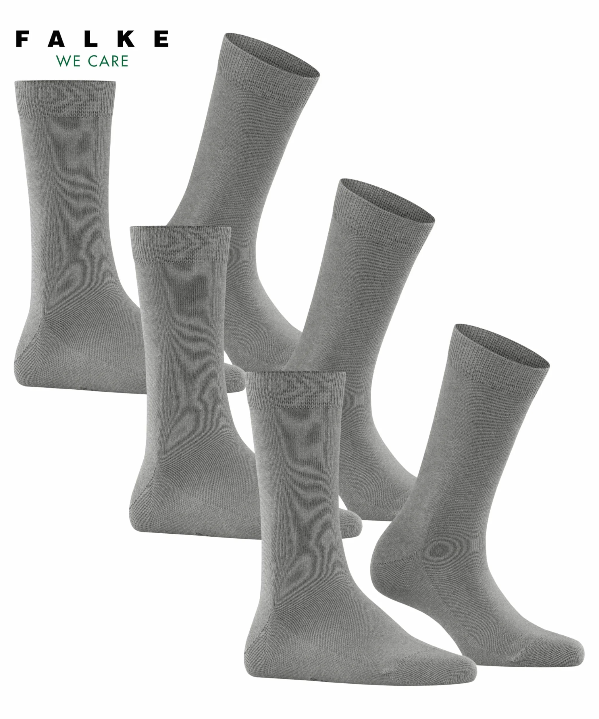 FALKE mujer Family 3-Pack calcetines transpirable sostenible algodón resistente y extra suave en la piel costura plana en la zona de los dedos 3 pares | con estructura de malla muy fina