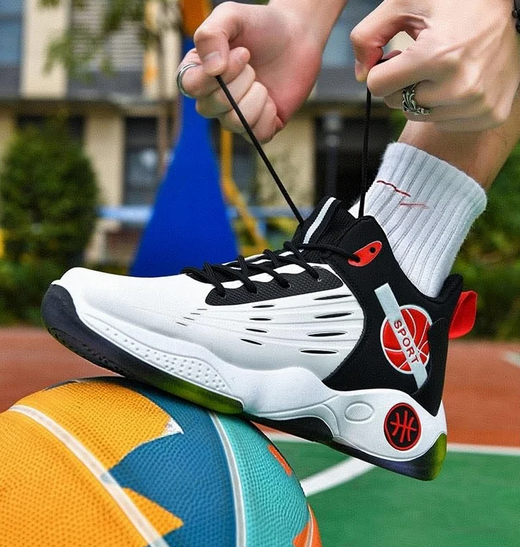 Zapatillas de Baloncesto Altas Hombre Joven Protección Tobillo | Zapatillas de Baloncesto Altas Hombre Joven Soporte TPU Amortiguación Sport
