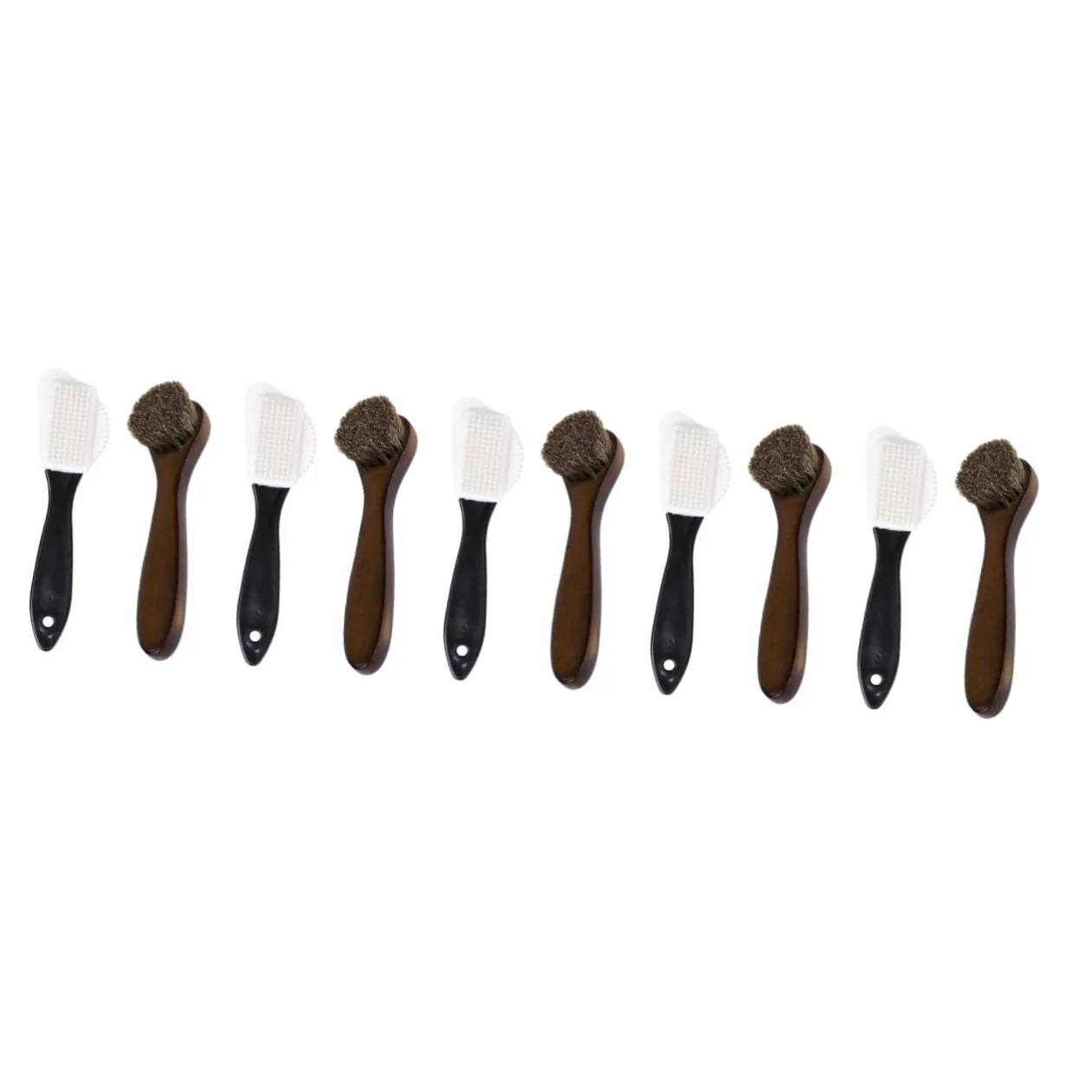 VALICLUD 10piezas Pinceles para Limpiar y Pulir Zapatos De Cerdas Herramientas De Cuidado para Calzado Kit De Limpieza Eficaz para Suede