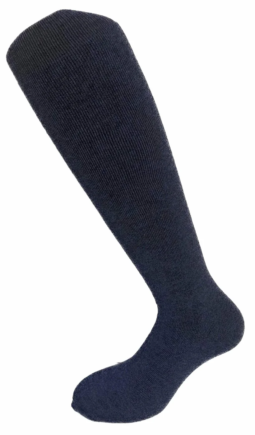 CALCETINES LARGO POLAR TÉRMICO HEAVY MOUNTAIN SKI NEGRO-AZUL-GRIS-ALTE A LA RODILLA