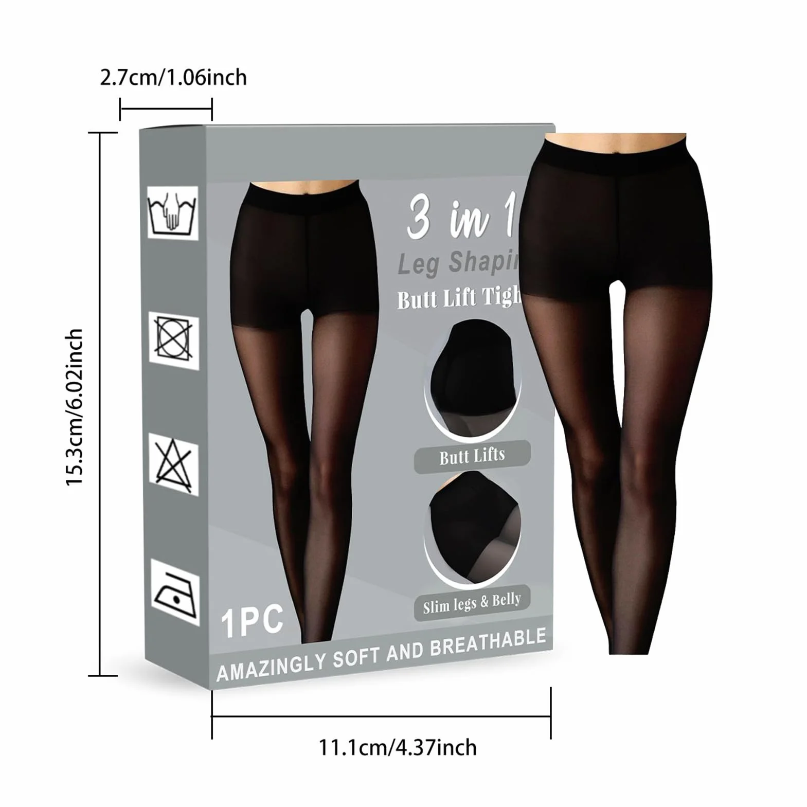 Compression Pantyhose, Support Stockings Tights, Breathable Shaping Leggings, Slimming High-Stretch Fit for Work, Dance, Date, Home, Social Gathering Wear, 4.37x1.06x6.02 inches