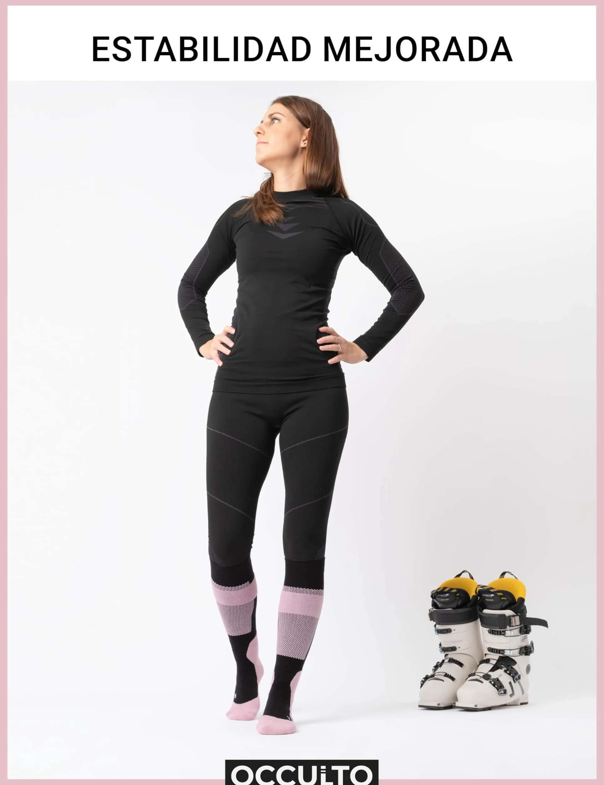 Occulto Calcetines de Esquí de Compresion para Mujer & Hombre 2 pares (modelo: Taylor)