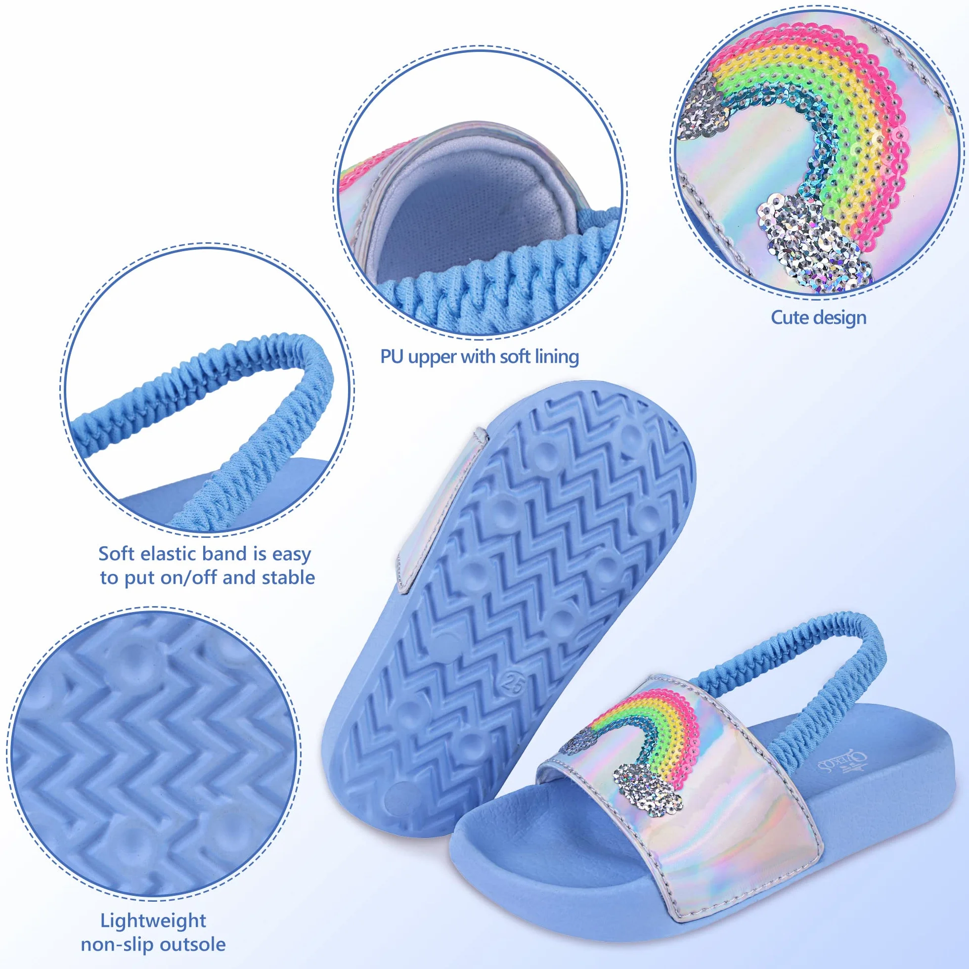Youecci Sandalias Niño Niña Chanclas Verano Playa Piscina Zapatillas para niños Hogar Ligero Antideslizante Baño Sandalias