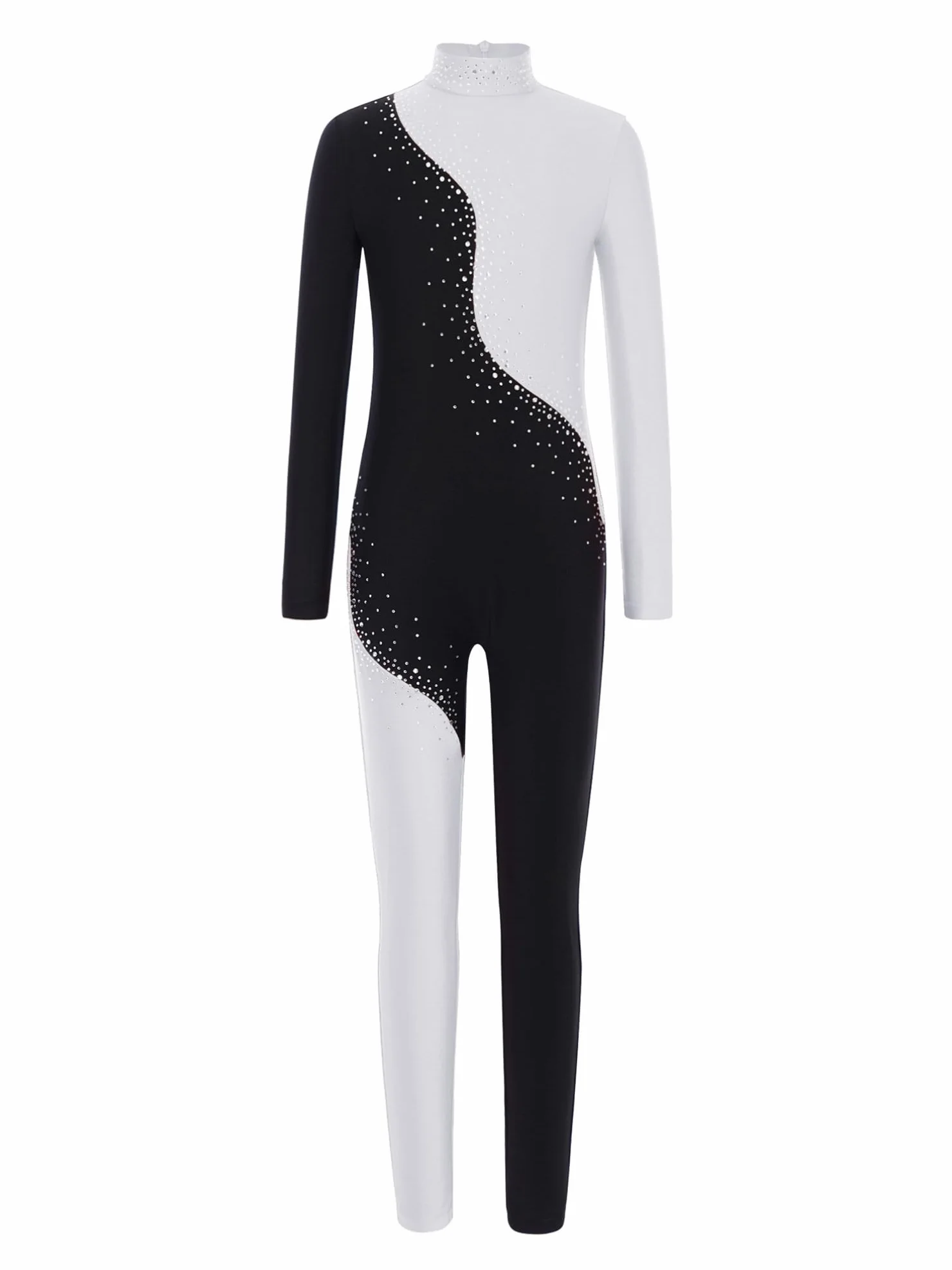 TiaoBug Maillot De Danza Para Niña Mono Deportivo Con Lentejuelas Maillot Manga Larga De Gimnasia Rítmica Mono De Baile Actuación