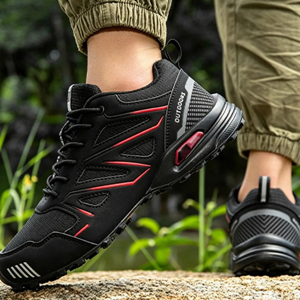 Zapatos de Senderismo para Hombre Ligeros Transpirable Zapatillas de Trekking cómodo Outdoor Camping Caminar Montaña