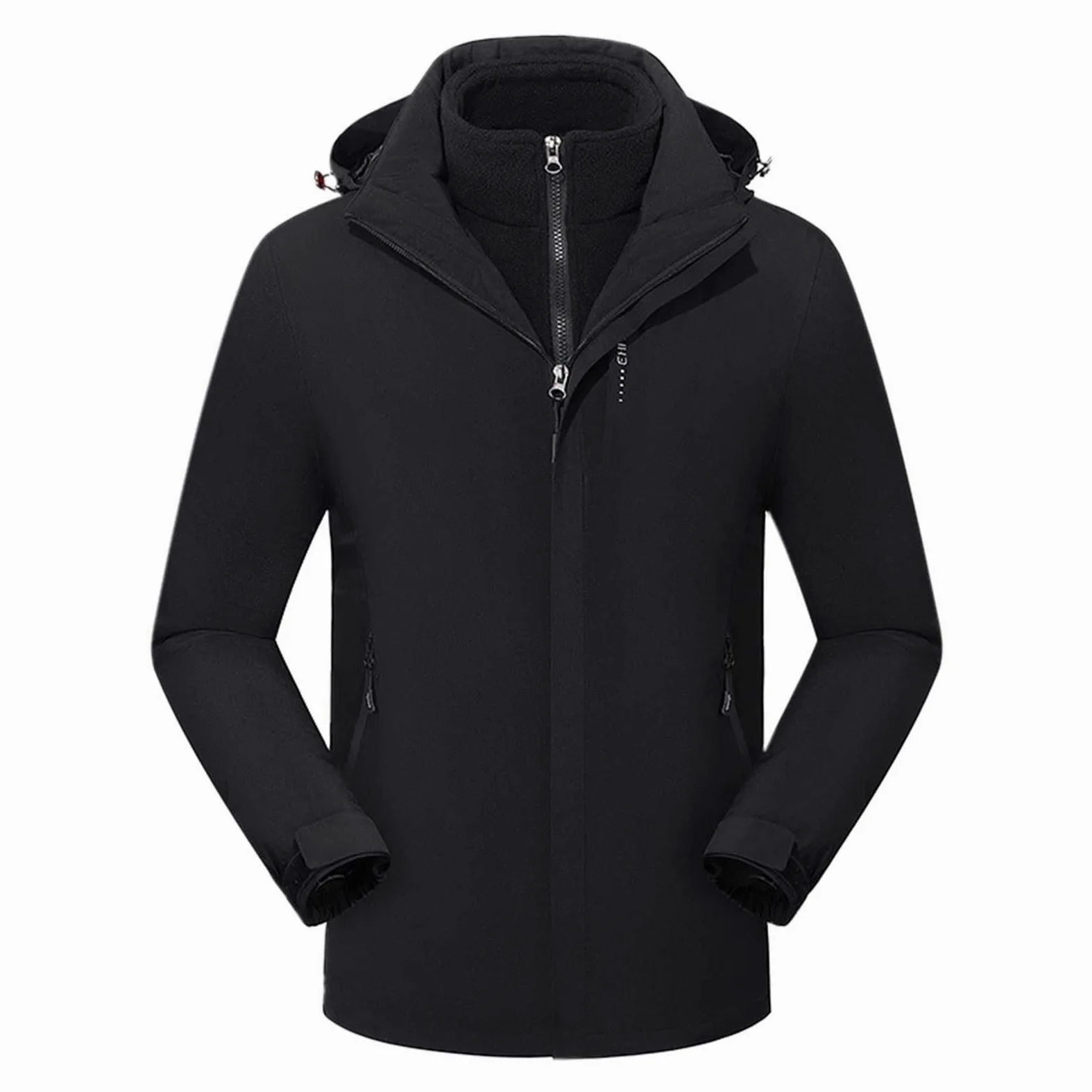 Cortavientos Hombre Running Detalles Reflectantes - Chaqueta Trench Deporte Ligero con Cremallera - Impermeable con Capucha Chubasquero Cortaviento Transpirable Waterproof Reutilizable Cortaviento