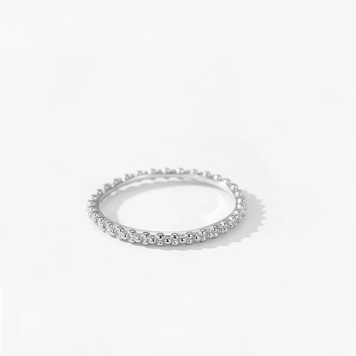 Anillos de aniversario para mujer, anillo de compromiso apilable con puntos redondos, regalos únicos para mujer