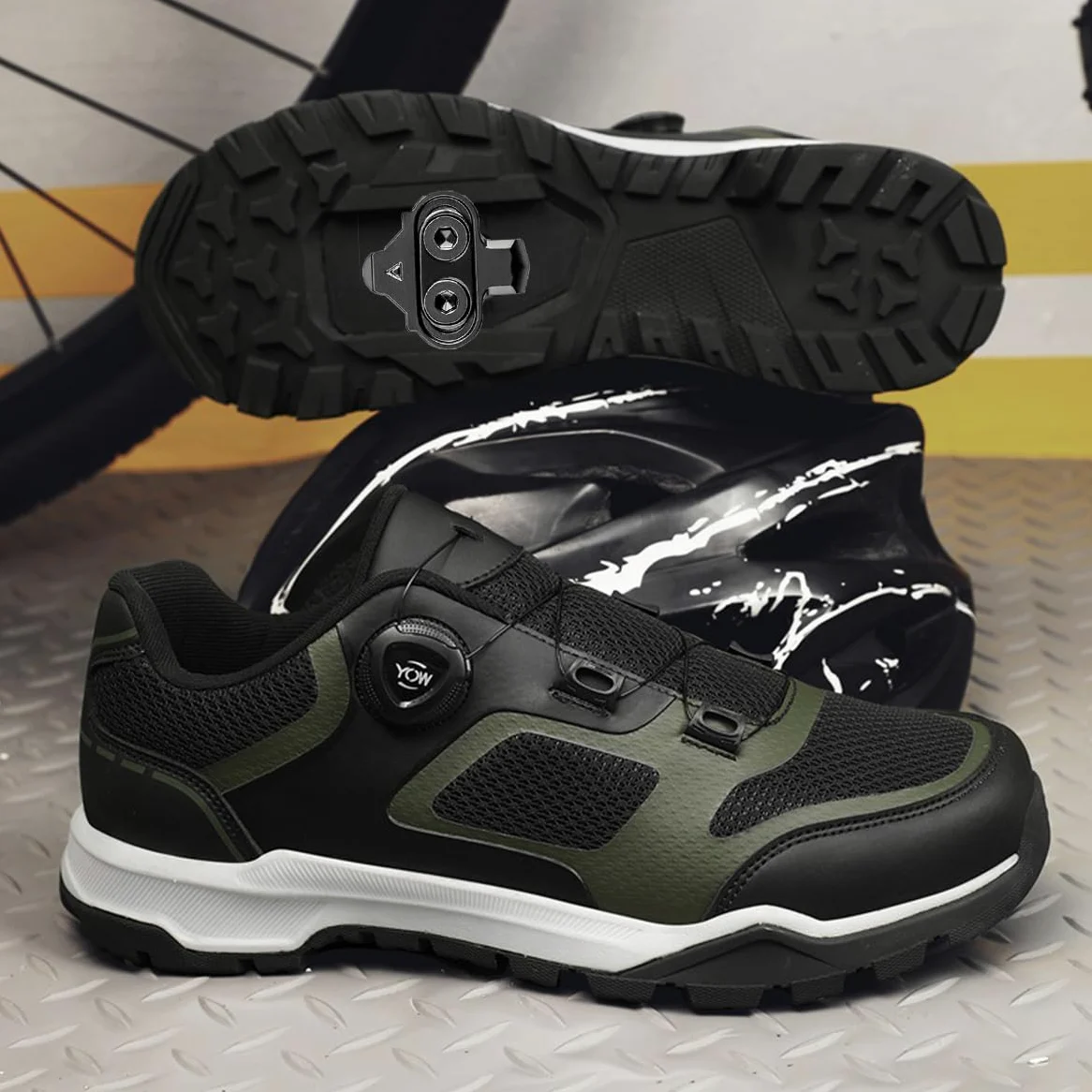 Zapatillas Ciclismo MTB Hombre Mujer, 38-46 EU Exteriores Zapatillas Bicicleta de Montaña Compatibles con Todos Los SPD para Deportes al Aire Libre