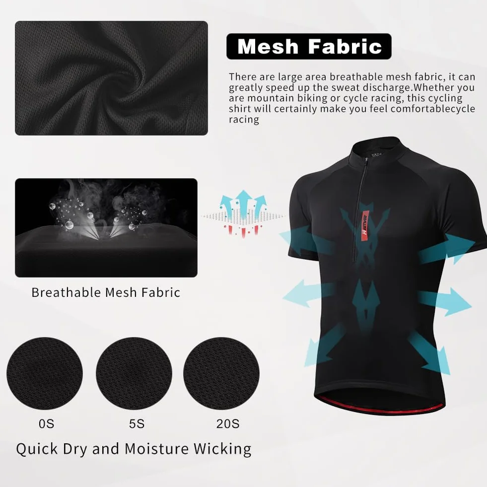 FEIXIANG Maillot Ciclismo Hombre Manga Corta Bicicleta Verano Ciclistas Cycling