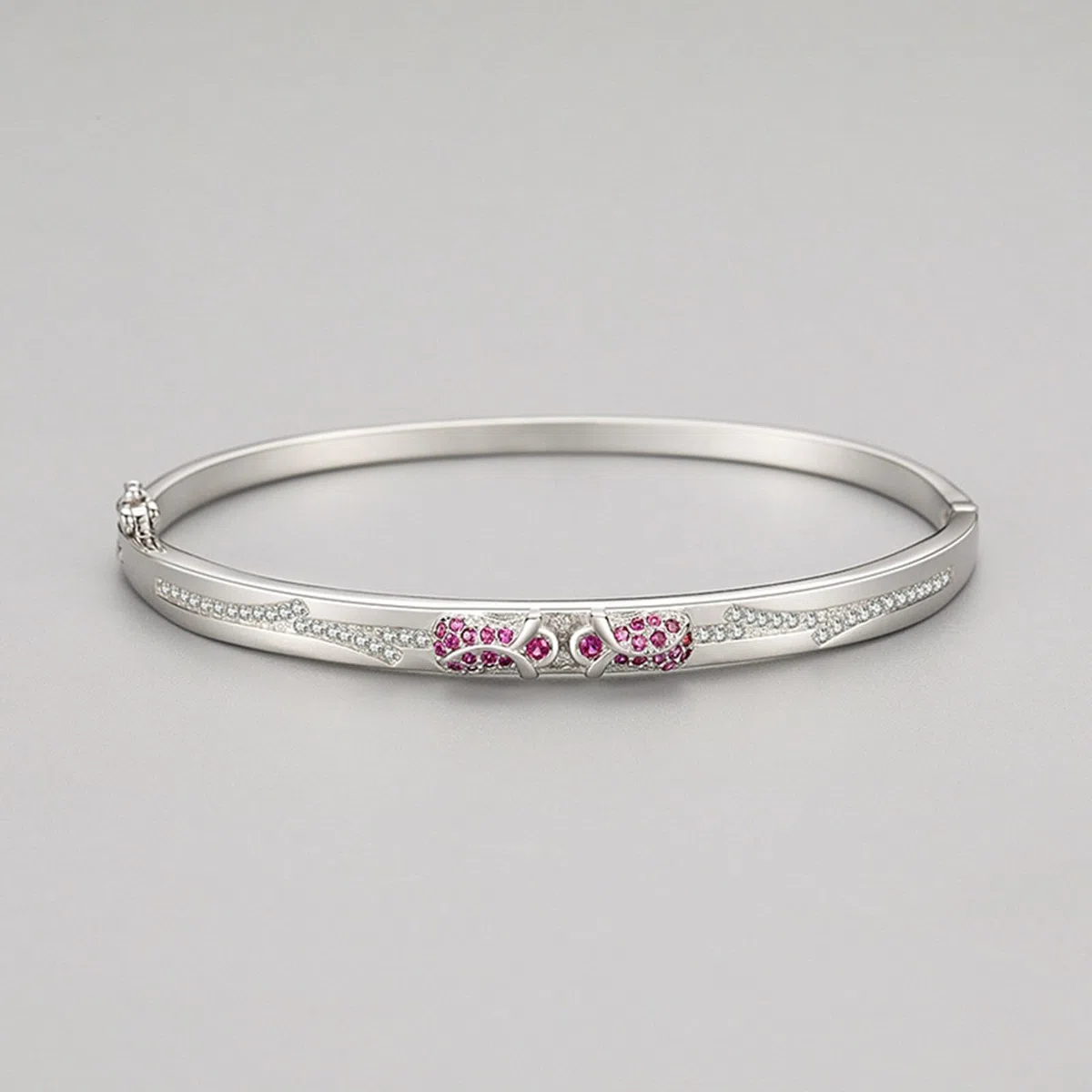 Pulsera de rosas para mujer, pulsera de rubí creado para mujer,
