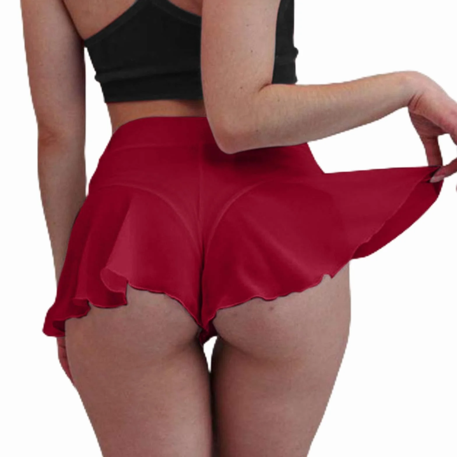 Pantalones de baile para mujer, pantalones cortos de bikini de cintura para hombre