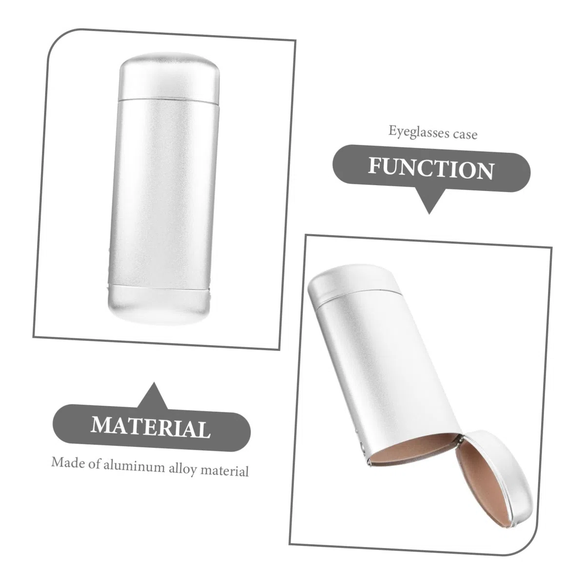 Beaupretty Estuche Gafas de Aluminio Protección y Anteojos y Almacenamiento de Gafas Rígidas