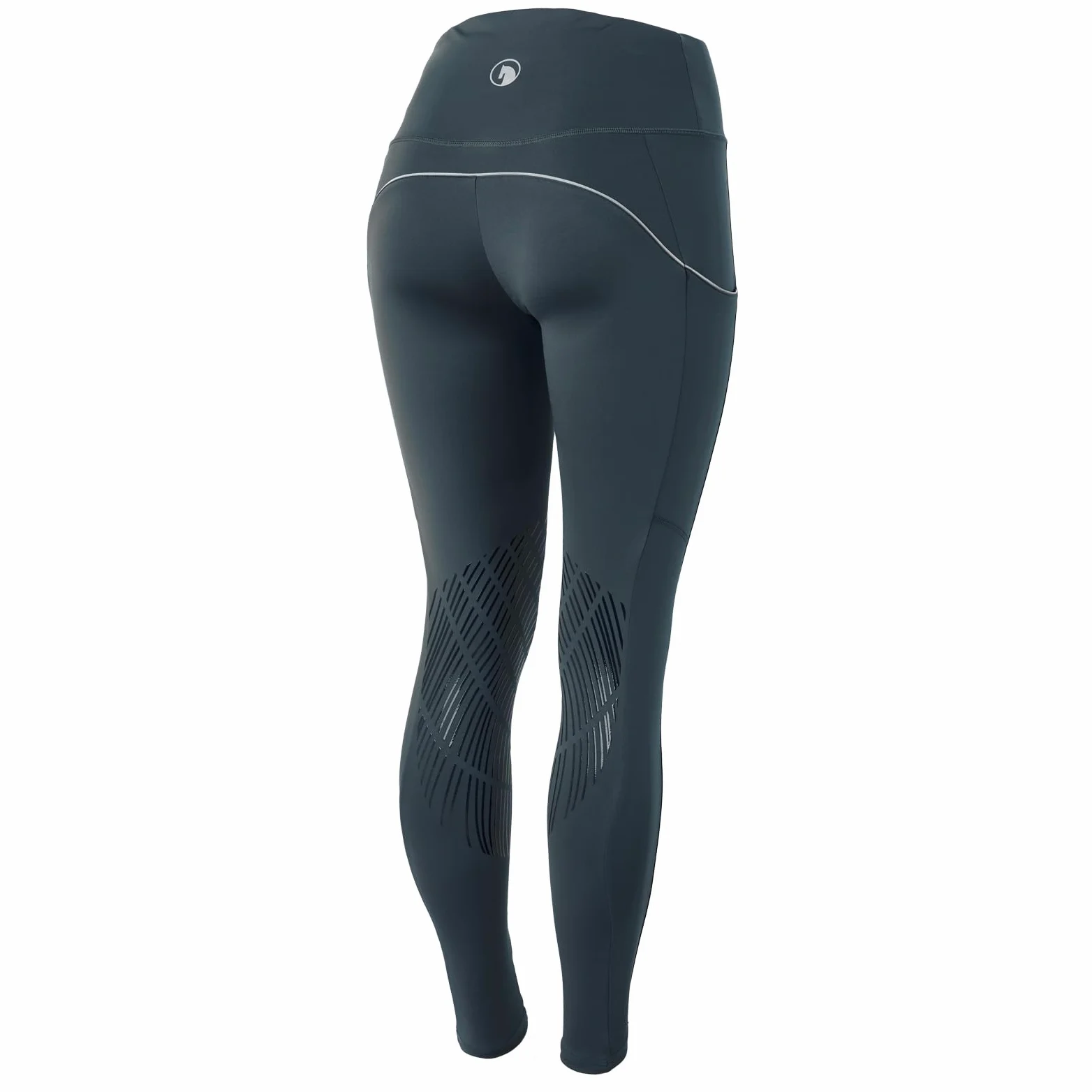 HORZE Mallas de Equitación Funcionales con Refuerzo de Rodilla y Cintura Trasera Alta para Mujer Nicki, Azul, 36
