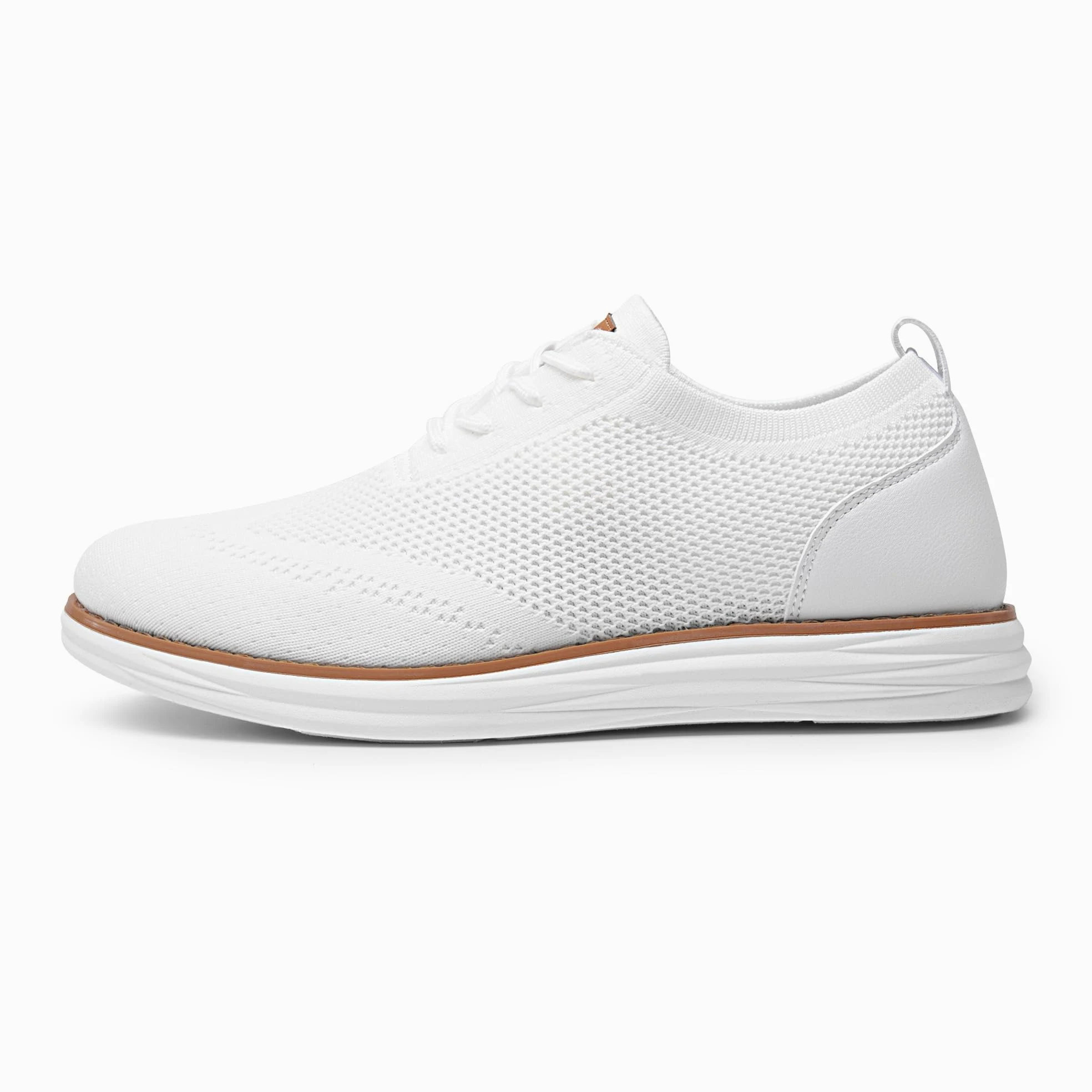 Bruno Marc Zapatos de Cordones Transpirables Zapatillas de Vestir Oxfords Clásico Formales Derby para Hombre Verano Casuales,Size 42,Blanco Claro,GRAND-02