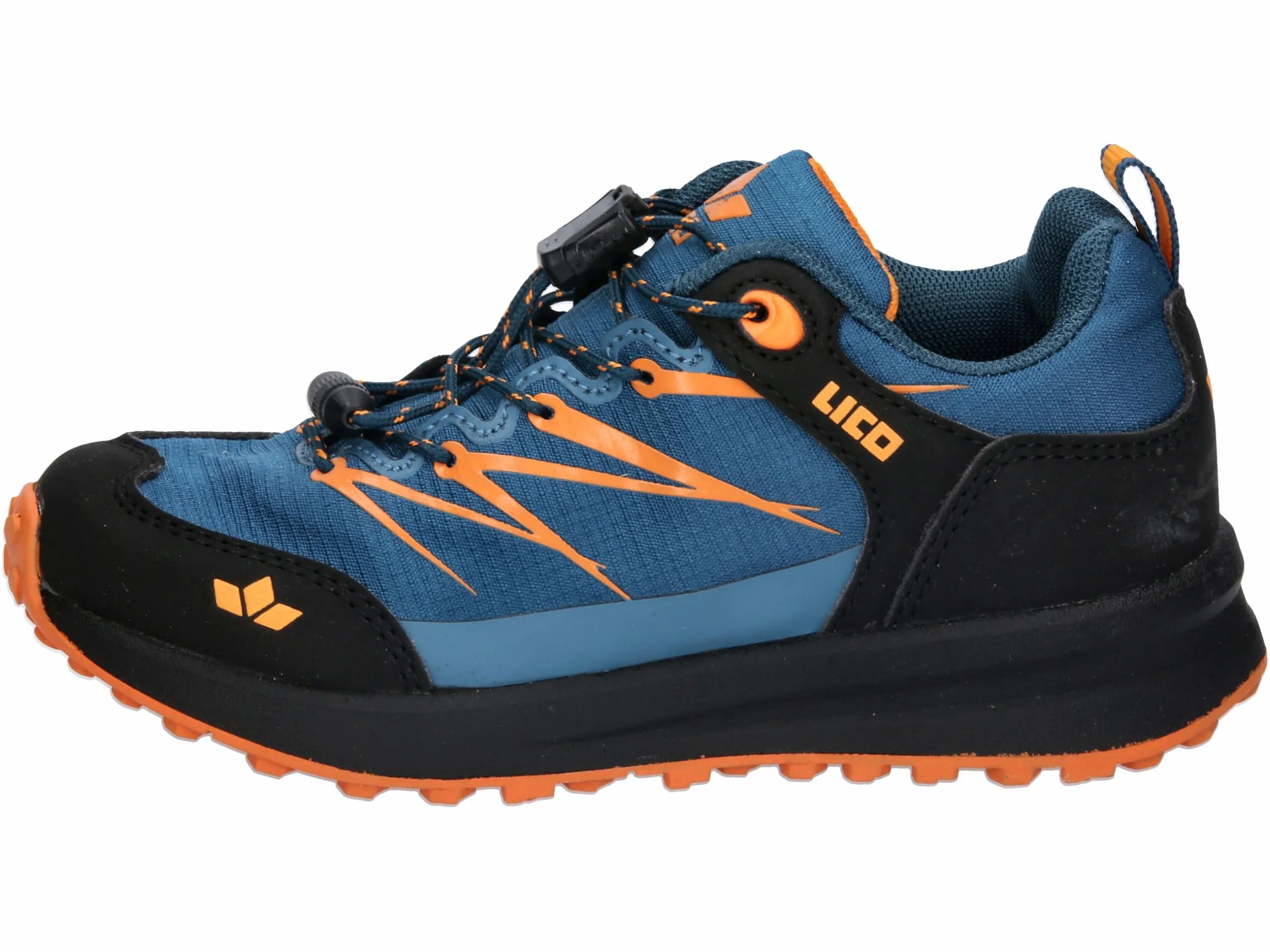 Lico Zapatillas de Trekking Unisex para niños Sheffield, Azul petróleo, Negro y Naranja., 37 EU