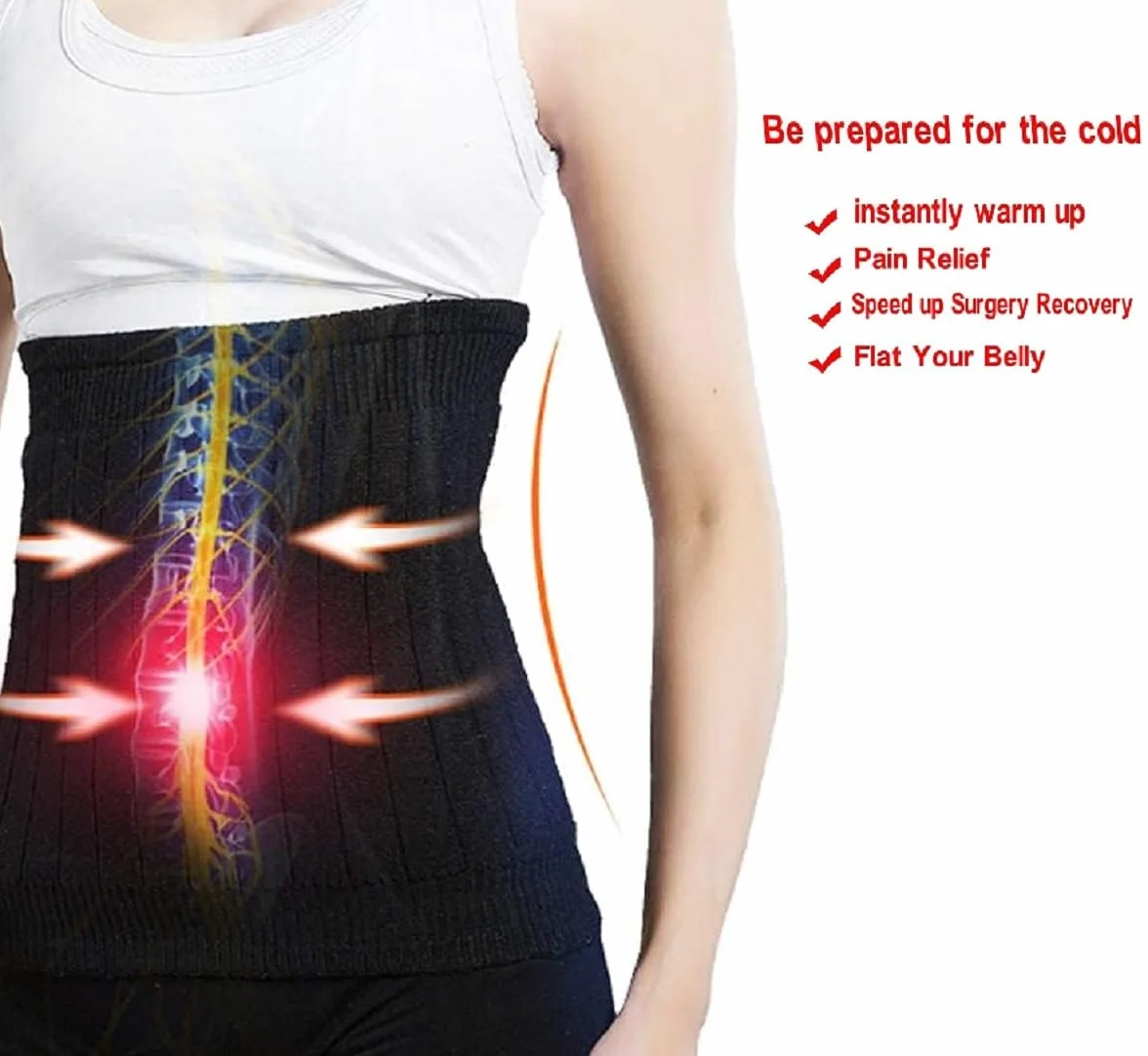 Kiuiom Calentador de Espalda,Cinturón de Calor para Lumbares,Cinturón Calentador de Invierno,Faja Lumbar Caliente para Hombres Mujeres para Cintura de Apoyo Caliente Dolores Menstruales