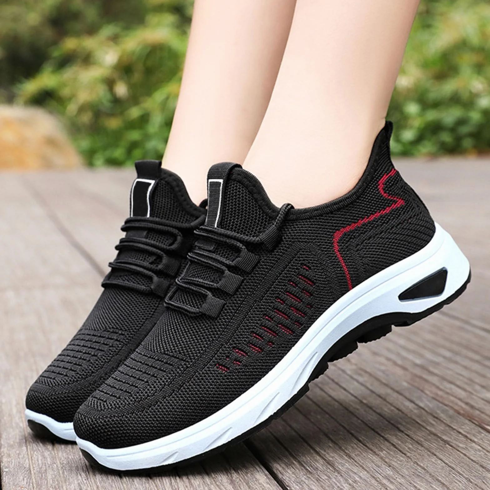 Zapatillas Deportivas Para Mujer Ligeros Clasico Moda Sneakers Slip on Antideslizante Pretty Zapatos Deportivos Sin Cordones Casual Transpirables Calzado Malla Barefoot Entretiempo Para Correr Running