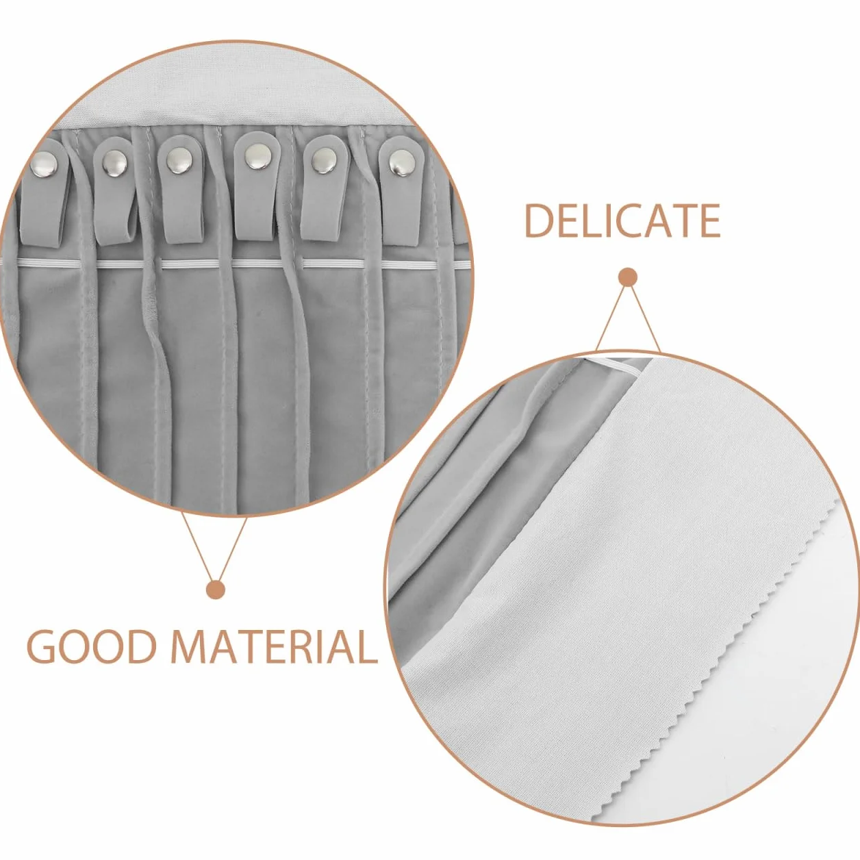 Alipis Bolsa De Rollo De Joyería Multifunción Ligera Para Viaje Organizador Plegable De Anillos Pendientes Y Collares Con Material Suave Y Protección Segura 21.65X11.41X0.39In