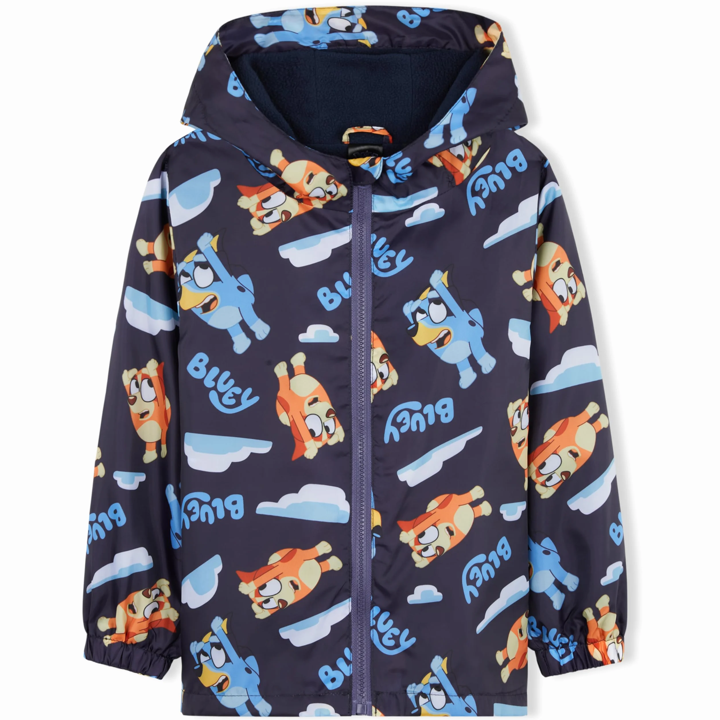 Bluey Chubasquero para Niñas, Poncho Impermeable con Capucha y Bolsillos
