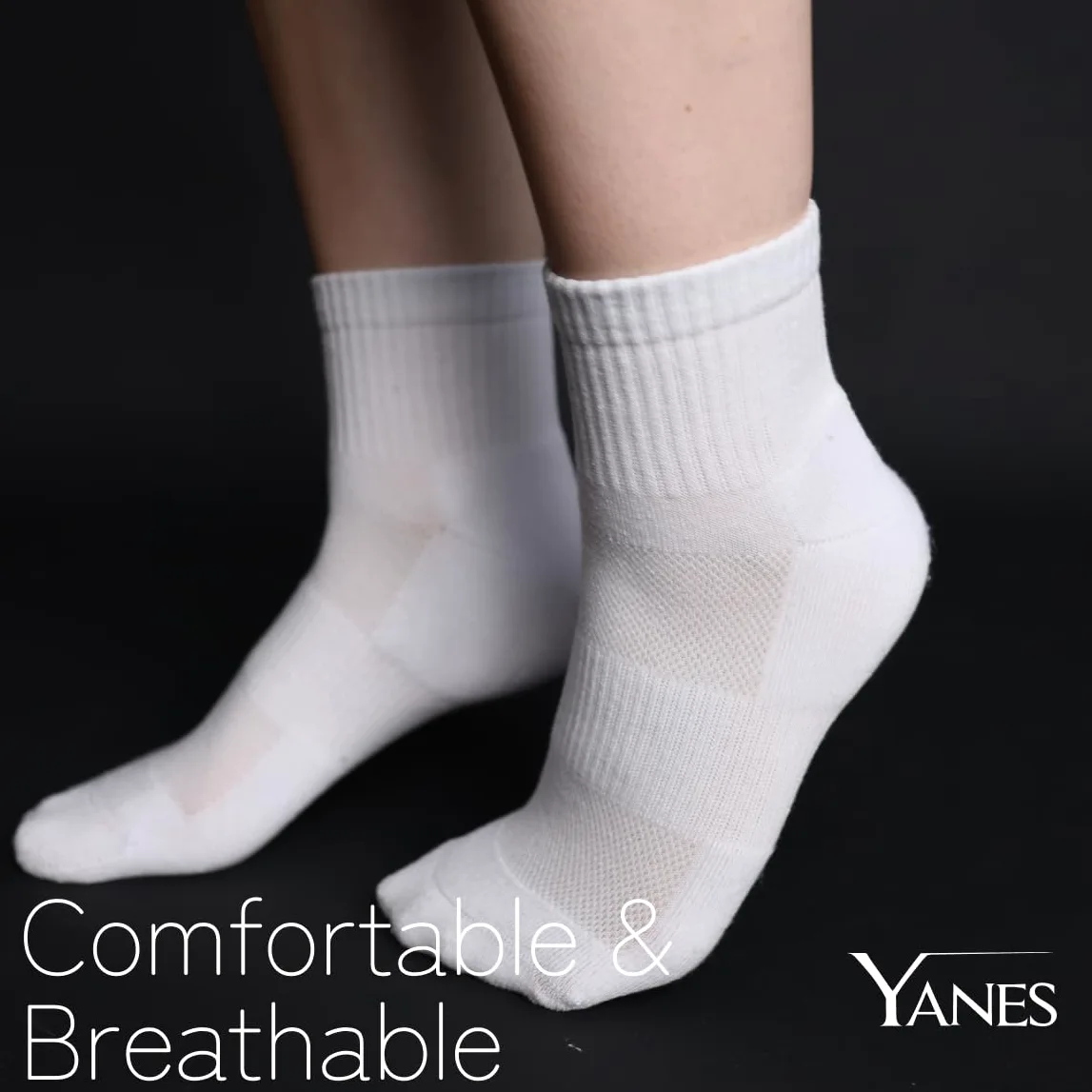 YANES Calcetines tobilleros unisex para correr, senderismo, gimnasio y deportes, calcetines para hombres y mujeres, paquete de 6
