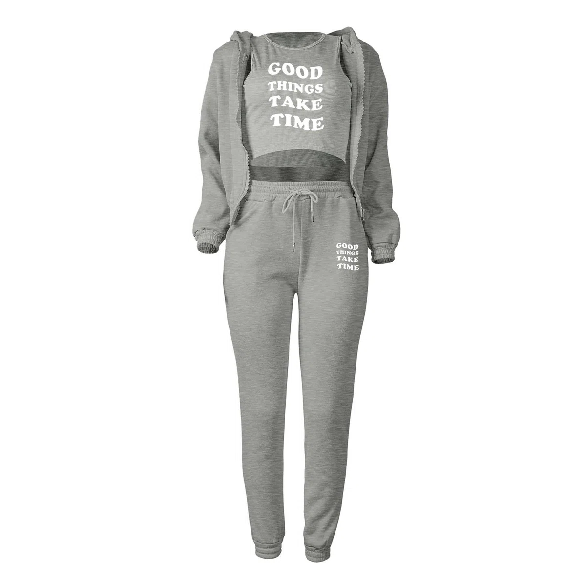 Chándal Mujer Invierno Corazón Cuello Redondo Manga Larga Pantalón Cómodo