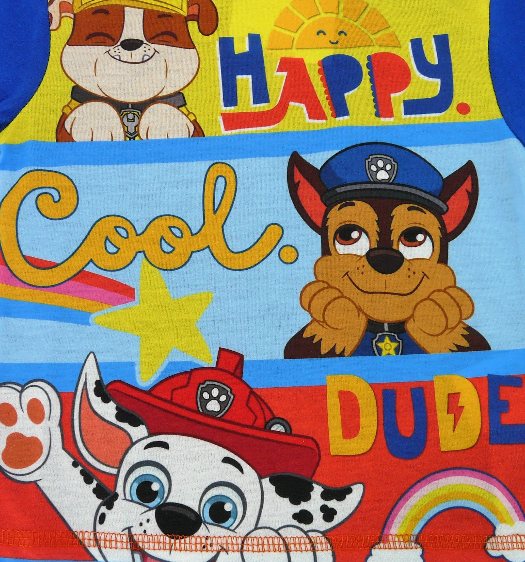 Paw Patrol Chase Marshall Rubble - Pijama Corto para Niños