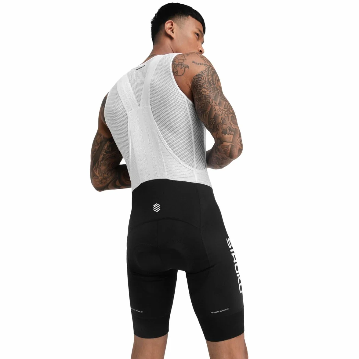 SIROKO - Culotte Ciclismo Mortirolo - XL - Negro/Blanco
