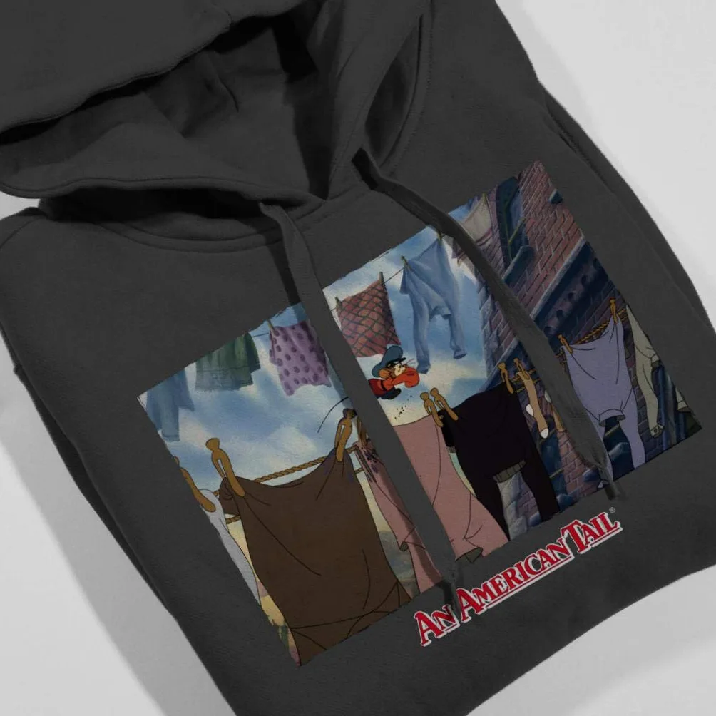 All+Every An American Tail Fievel Running On Rope Men's Hooded Sweatshirt