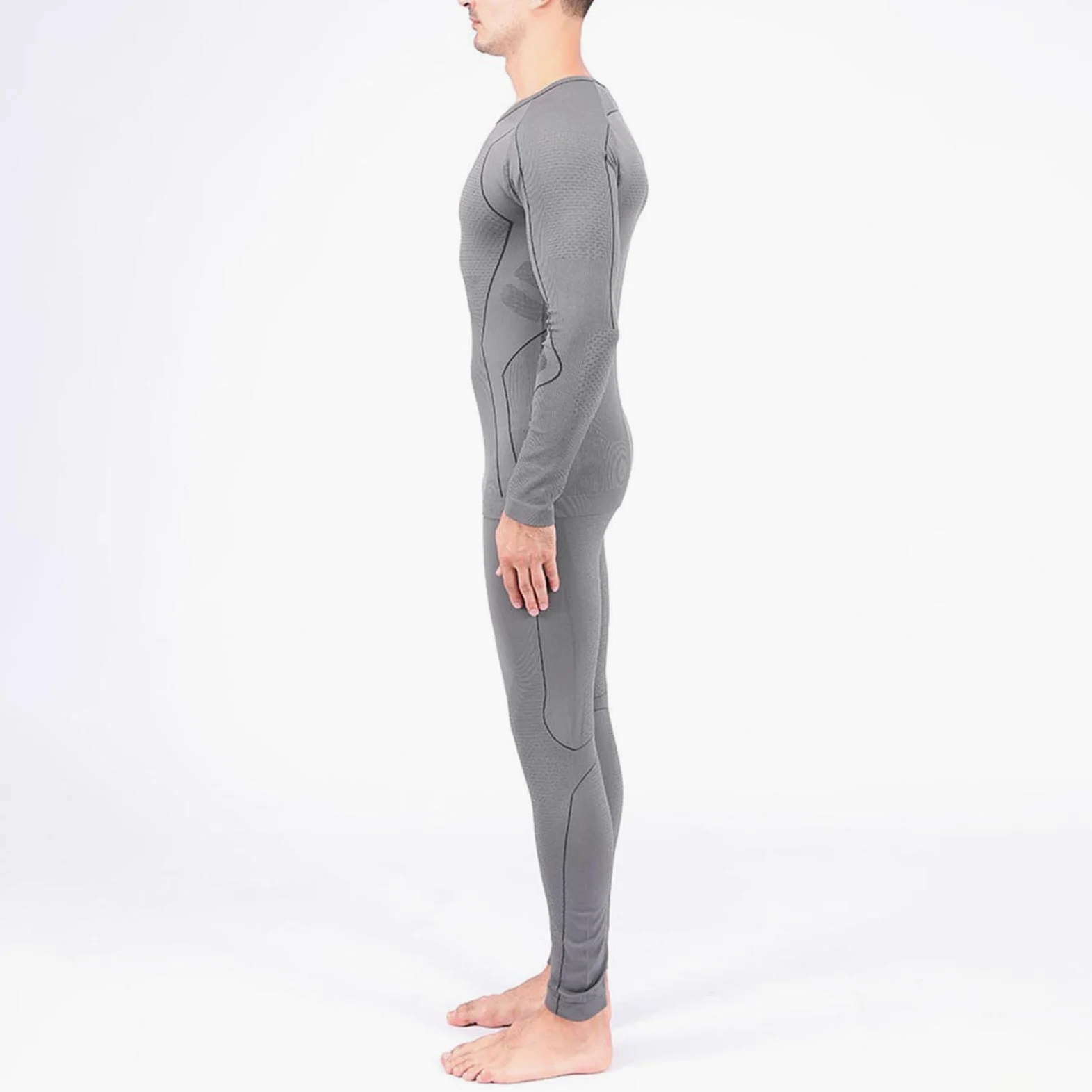 Ropa Interior Térmica Hombre, Conjuntos Térmicos para Hombre, Manga Larga Transpirable Base Térmica Capas para Entrenamiento Esquí Correr Senderismo