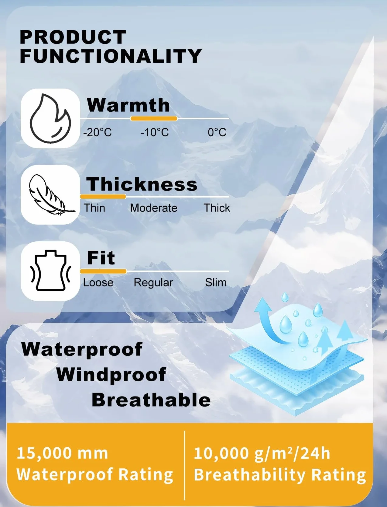 GSOU SNOW Hombres Mujeres Pantalones de Esquí Holgados Pantalones de Snowboard Baggy Pantalones de Nieve Oversize - Multibolsillos Impermeable Antiviento Transpirable Cálido
