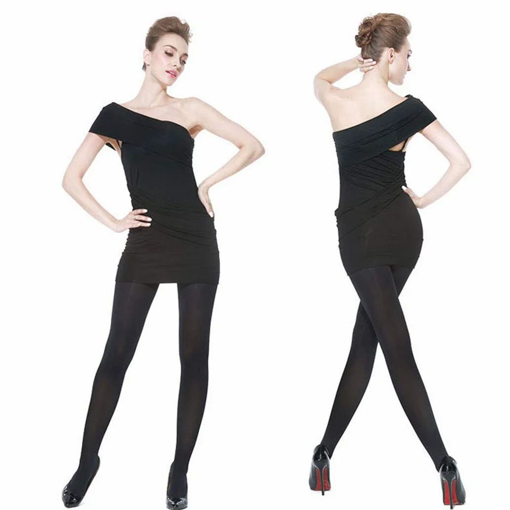 Pantimedias de Mujer, Medias de Cintura Alta, Medias de Medias Altas, Medias Altas elásticas, Medias de Manguera, Medias de San Valentín,Negro,4 Pairs