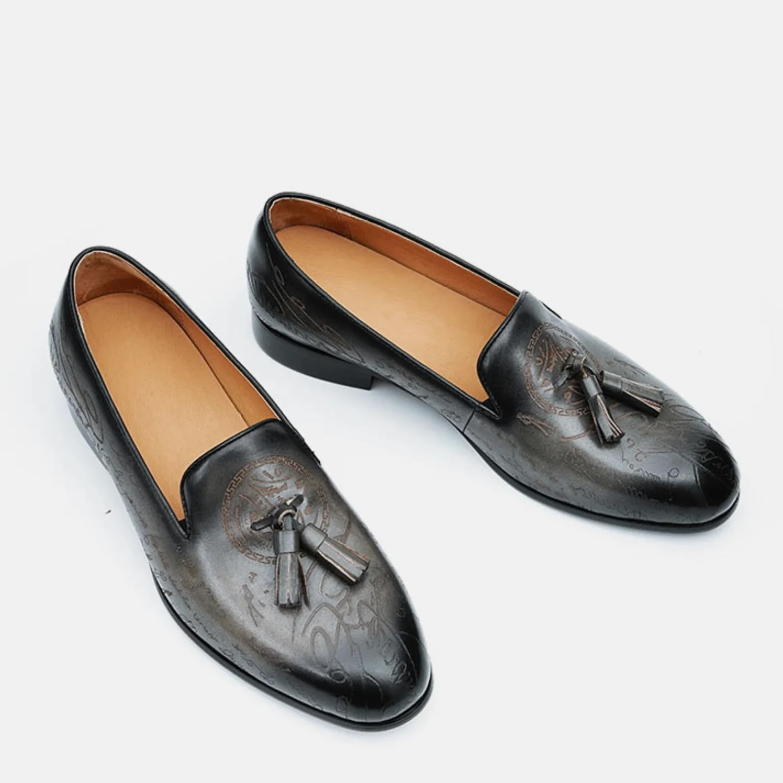Genérico Mocasines Hombre con Borlas Zapatos Elegantes Formales de Lujo Slip On Calzado Business para Boda Oficina Eventos y Ceremonias