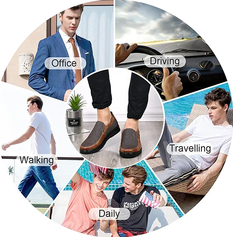 Zapatos sin Cordones Hombre Cuero Mocasines Casual Zapatillas Casa para Centavo Ponerse Conducción Formal Negocios Barco Cómodos Caminar