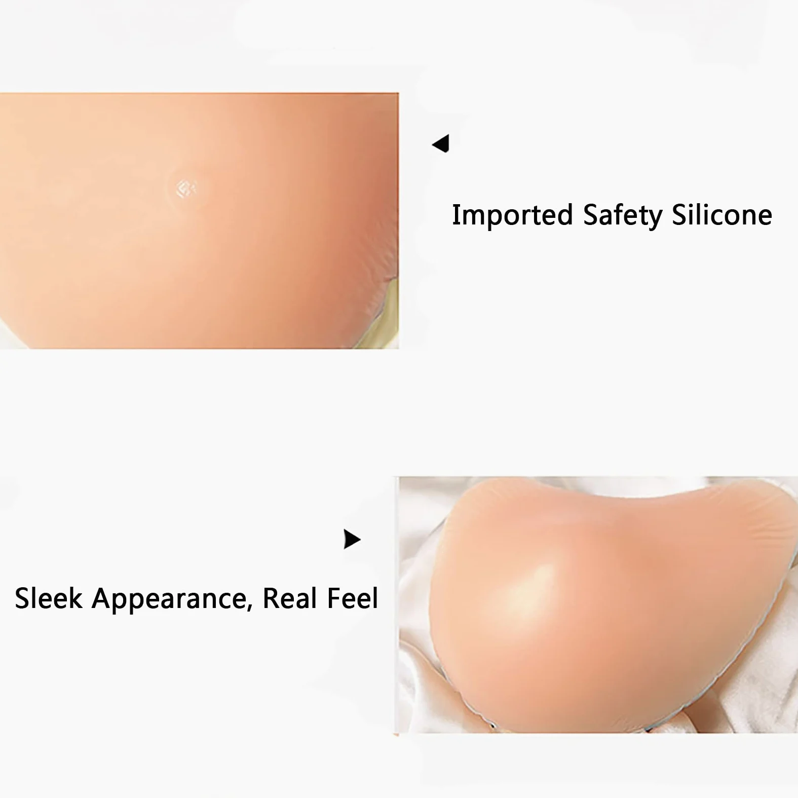 Inserto de sujetador pecho protésico extendido Pecho falso silicona Relleno axila Acolchado Almohadilla push up Fácil limpiar left-350g