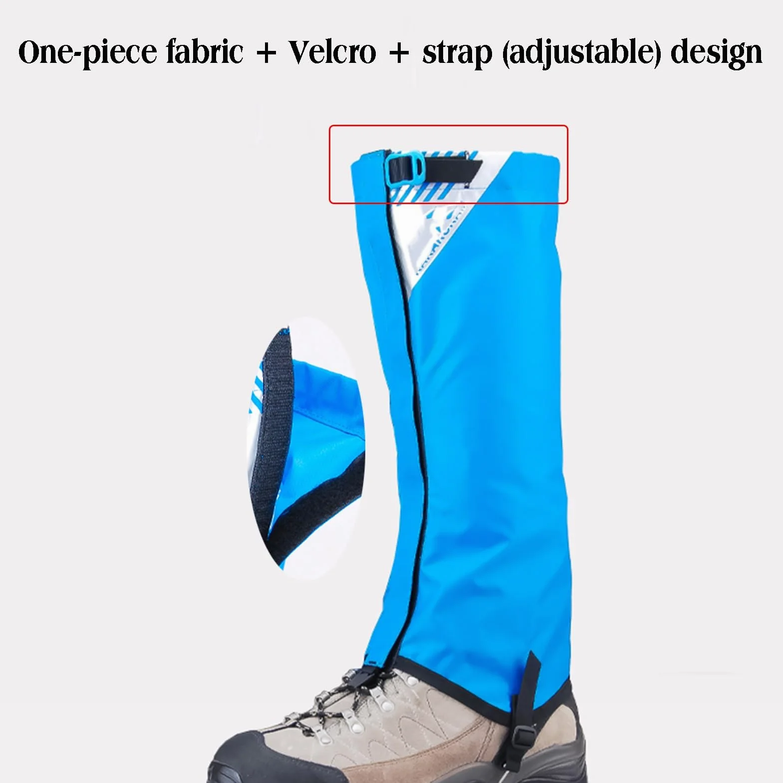 Polainas For Piernas, For Caza Y Senderismo, con Gancho Metálico For Cordones, Ajustables For Botas De Nieve, Senderismo Y Caza, For Hombres Y Mujeres(Blue,40X34cm)