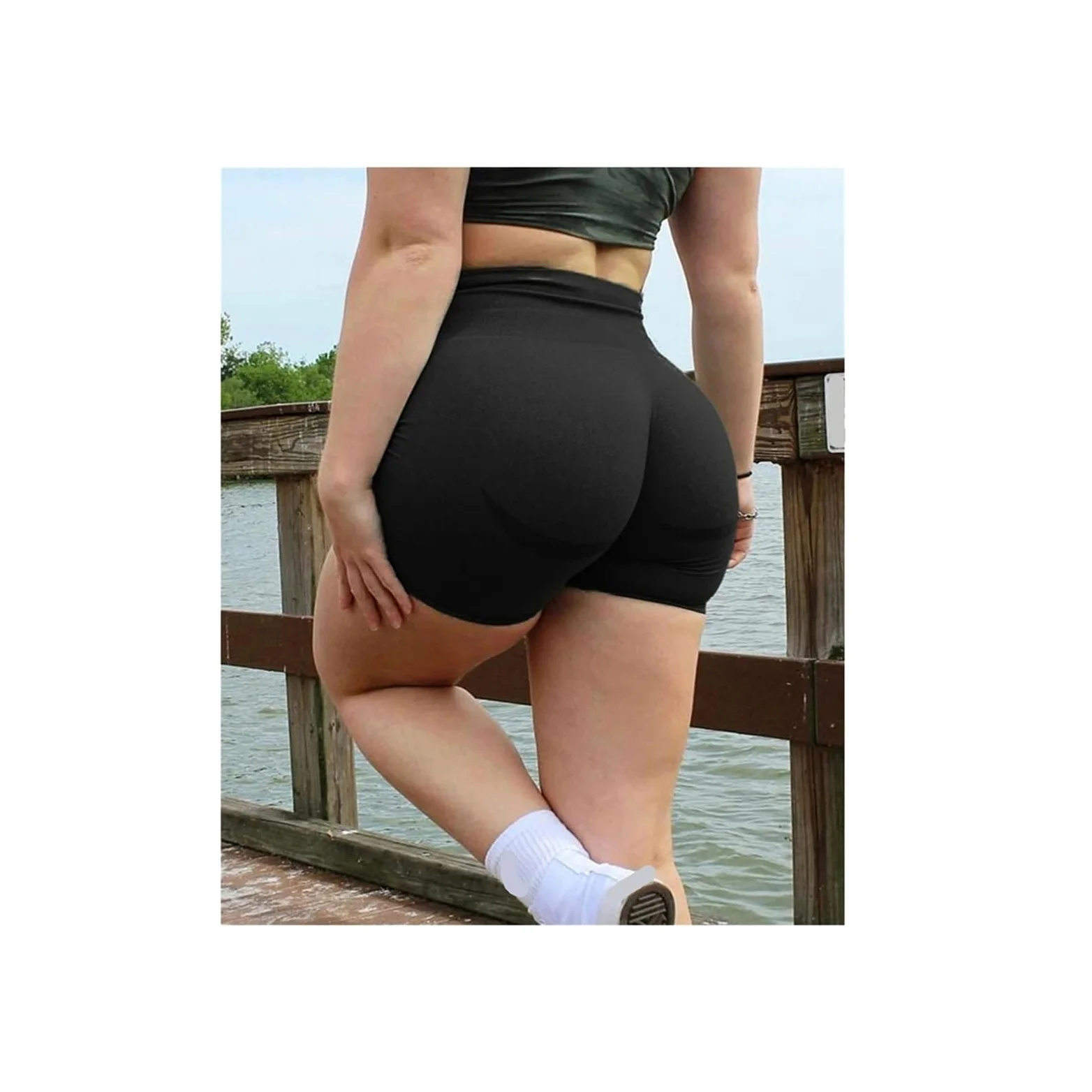 Generico Pantalones Cortos sin Costuras for Mujer, Mallas Deportivas Transpirables, Gimnasio y Fitness