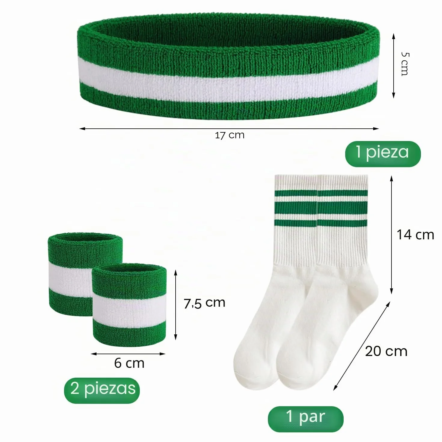 Juego de 3 bandas para el sudor con 1 par de calcetines, pulseras de rizo de baloncesto